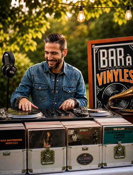 Bar à vinyles